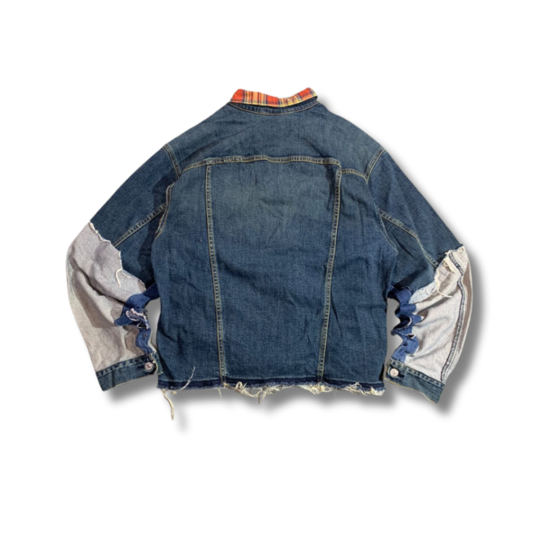 Reversed Sleeve Denim Jacket - Image 2